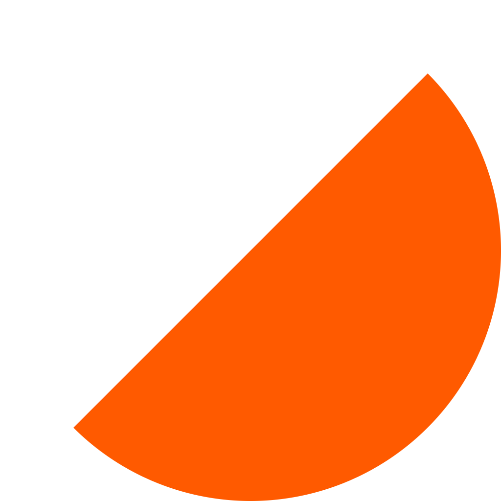 The project logo. A round icon with two colours: White in the top left and orange in the bottom right. It resembles an orienteering flag.