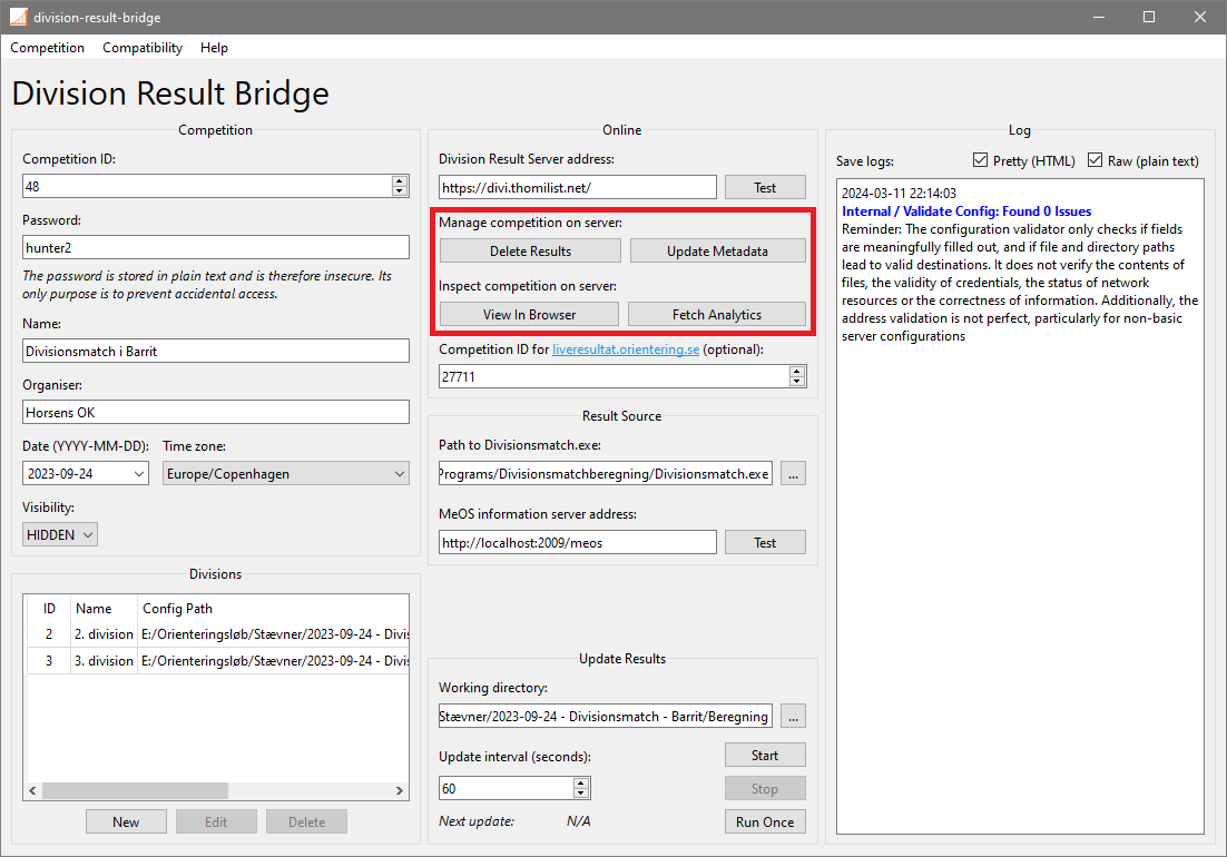 The main program interface after all metadata has been provided. Four buttons in the <span class="named">Online</span> pane are highlighted.